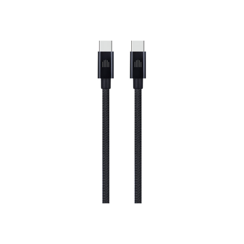 Pletený kabel USB-C / USB-C Dviced 1,25 m – černý - bonami.click