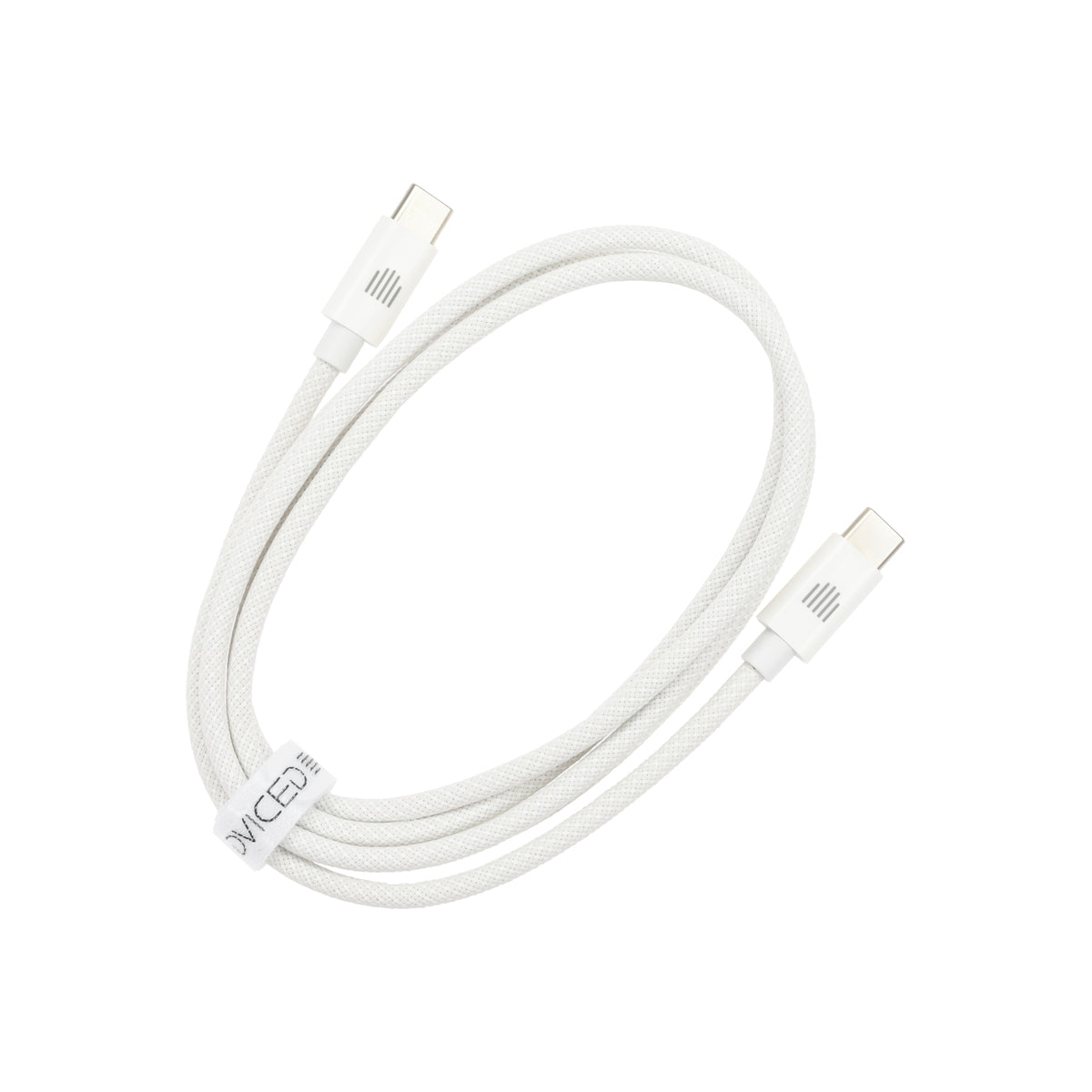 Pletený kabel USB-C / USB-C Dviced 1,25 m – bílý - bonami.click