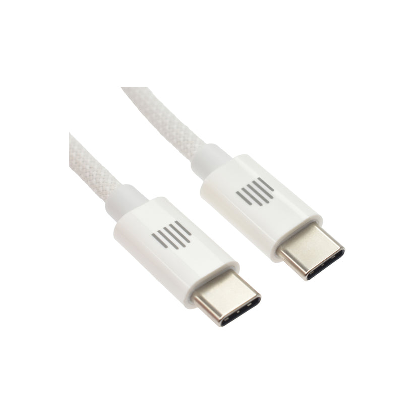 Pletený kabel USB-C / USB-C Dviced 1,25 m – bílý - bonami.click