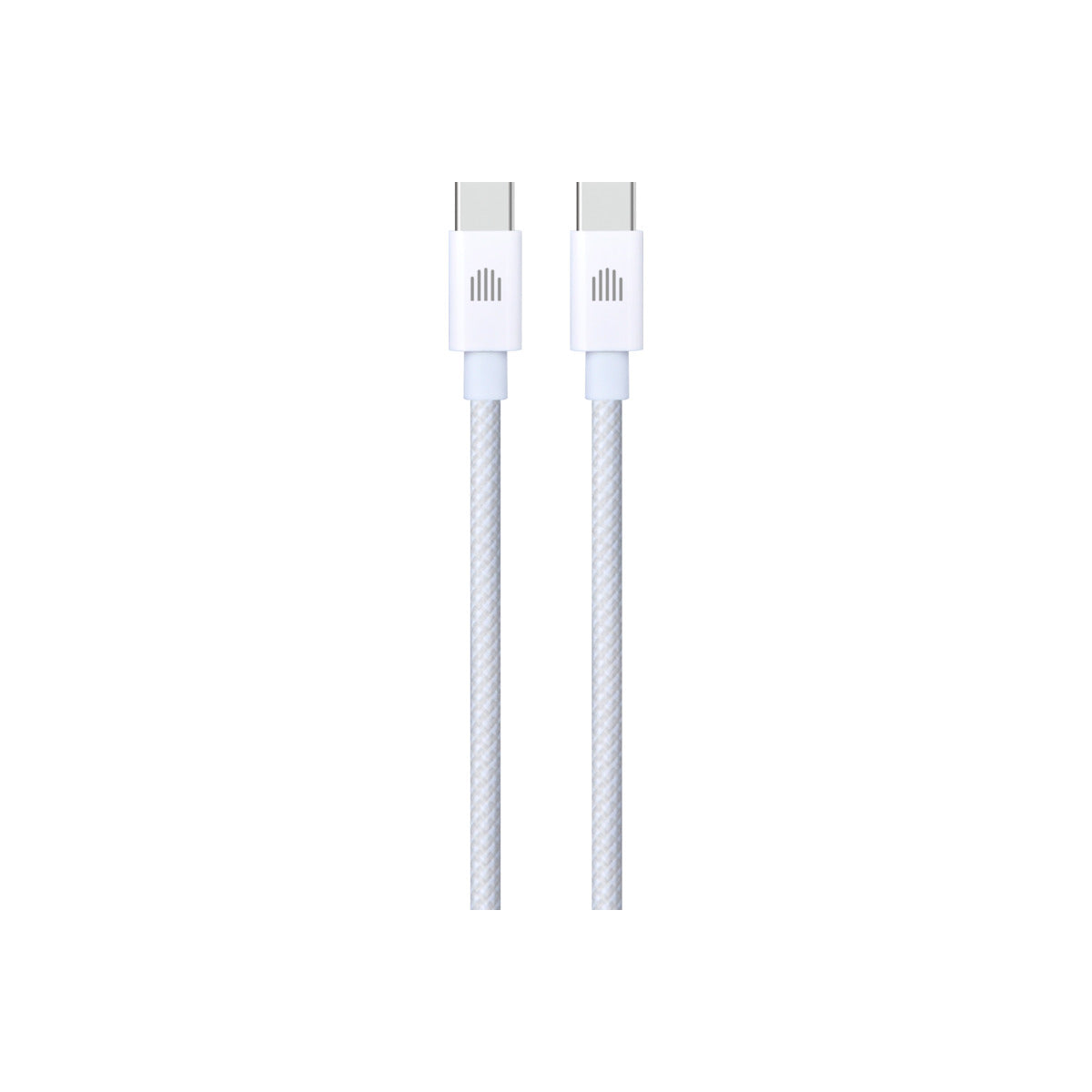 Pletený kabel USB-C / USB-C Dviced 1,25 m – bílý - bonami.click