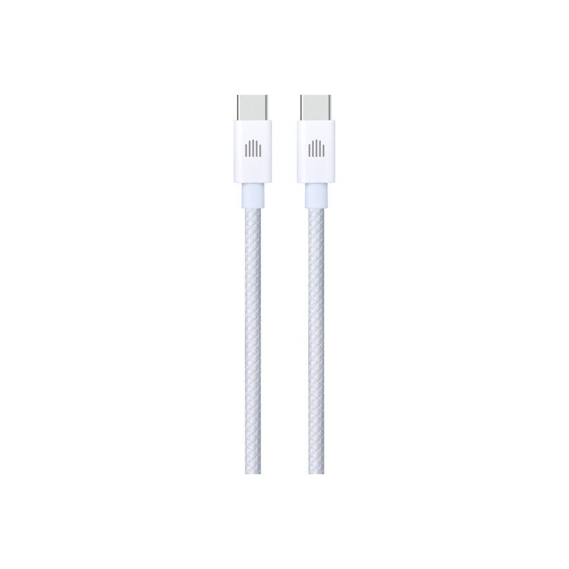 Pletený kabel USB-C / USB-C Dviced 1,25 m – bílý - bonami.click