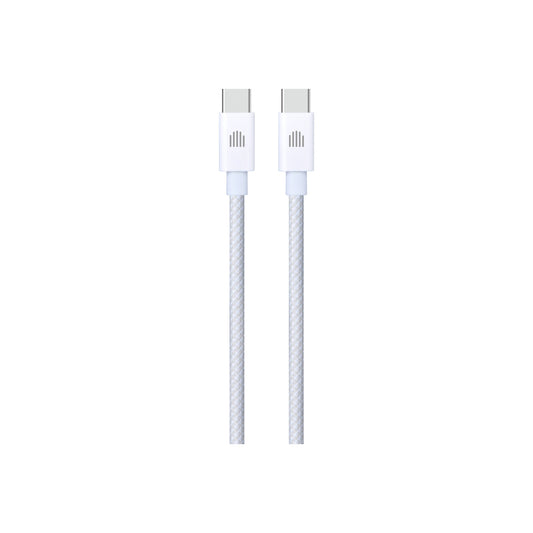 Pletený kabel USB-C / USB-C Dviced 1,25 m – bílý - bonami.click
