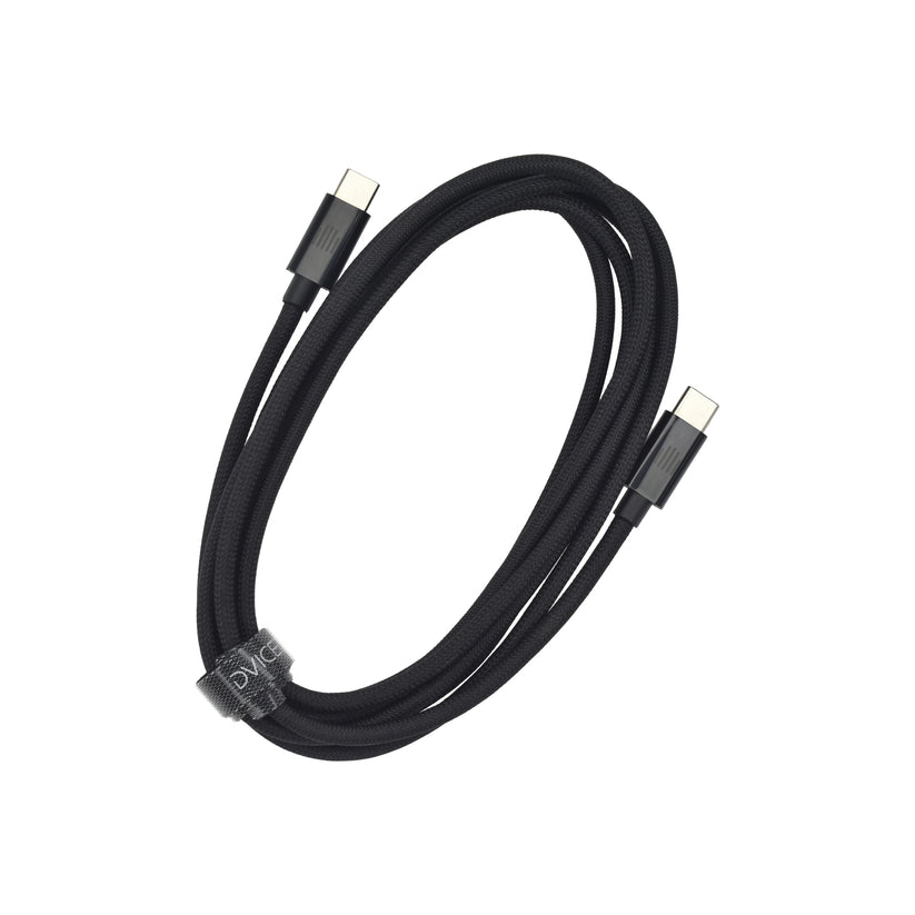 Pletený kabel USB-C / USB-C Dviced 2 m – černý - bonami.click