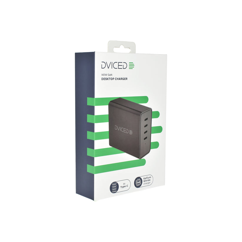 Stolní nabíječka 140W GaN Dviced 4× USB-C – černá - bonami.click