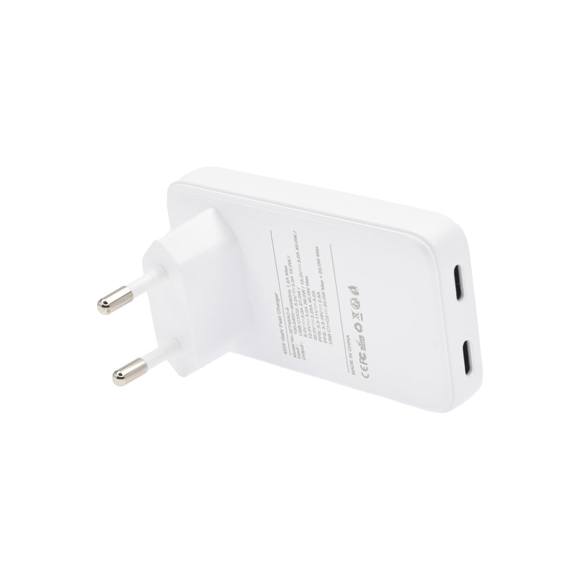 Tenká nabíječka 45W GaN Dviced 2× USB-C – bílá - bonami.click
