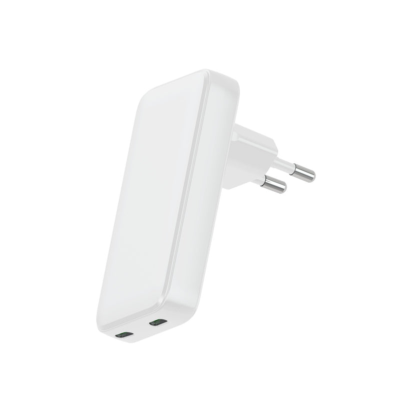 Tenká nabíječka 45W GaN Dviced 2× USB-C – bílá - bonami.click