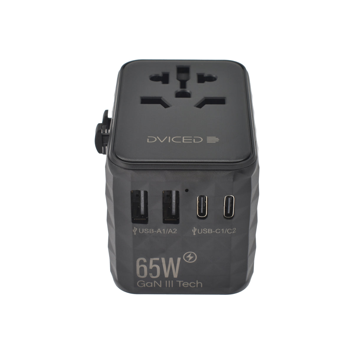 Cestovní adaptér 65W Dviced Universal – černý - bonami.click