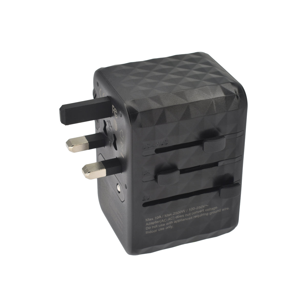 Cestovní adaptér 65W Dviced Universal – černý - bonami.click