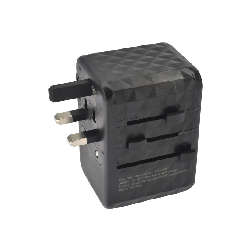 Cestovní adaptér 65W Dviced Universal – černý - bonami.click