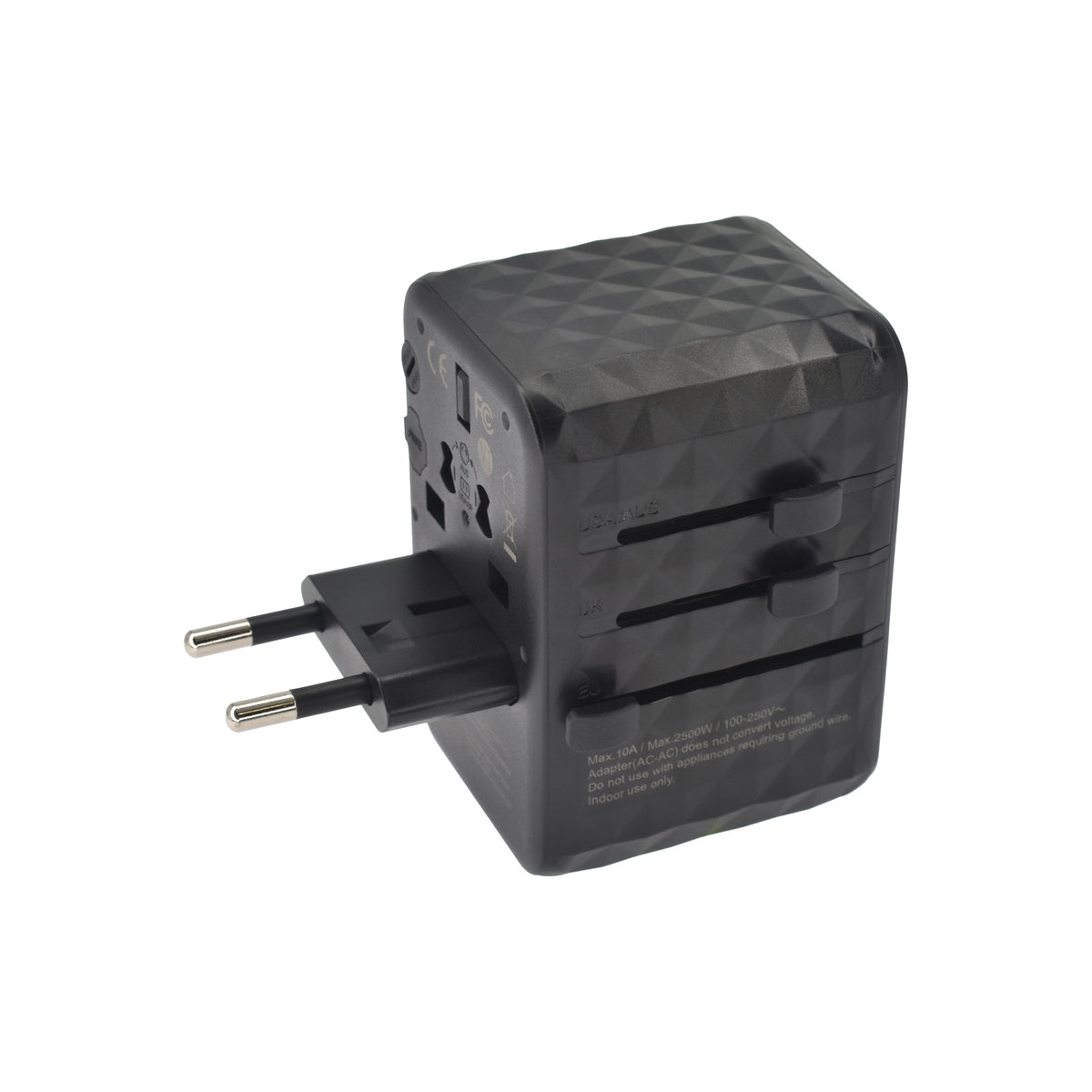Cestovní adaptér 65W Dviced Universal – černý - bonami.click