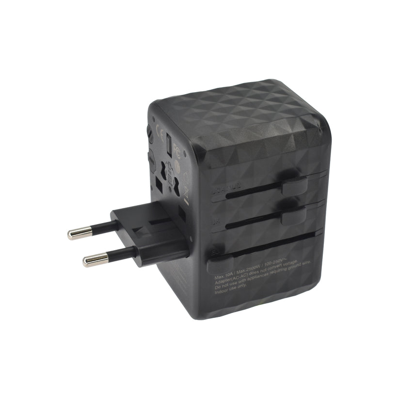 Cestovní adaptér 65W Dviced Universal – černý - bonami.click
