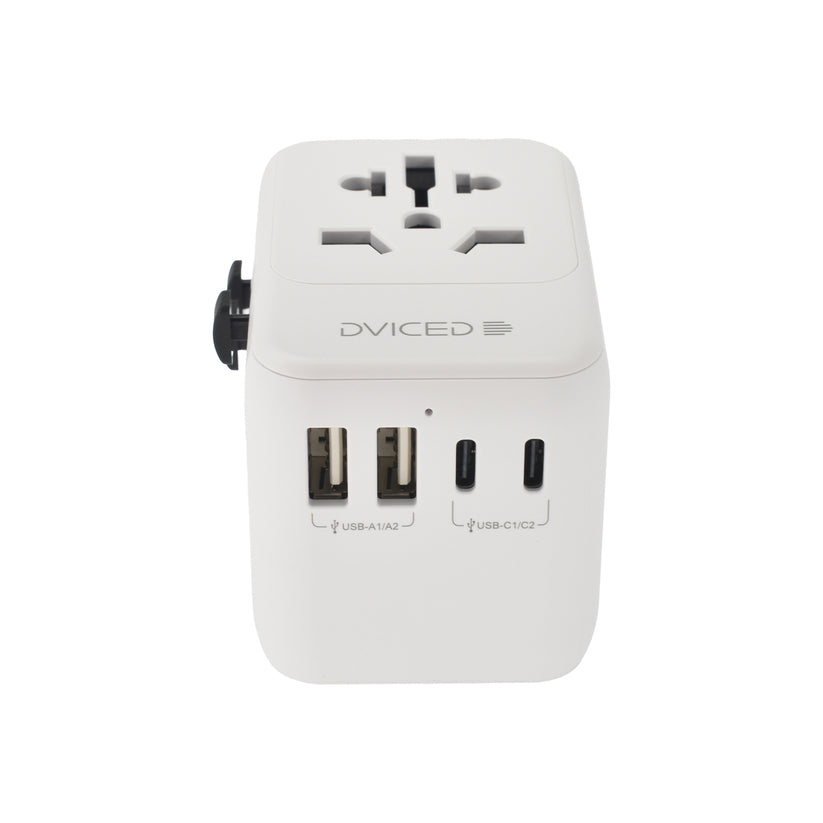 Cestovní adaptér 28W Dviced Universal – bílý - bonami.click