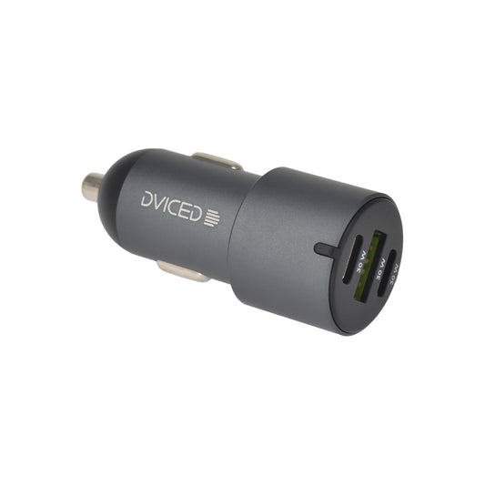 Autonabíječka 60W Dviced 1× USB-A, 2× USB-C – šedá - bonami.click