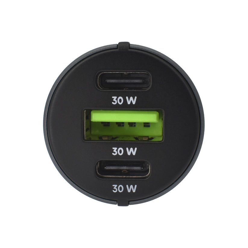Autonabíječka 60W Dviced 1× USB-A, 2× USB-C – šedá - bonami.click