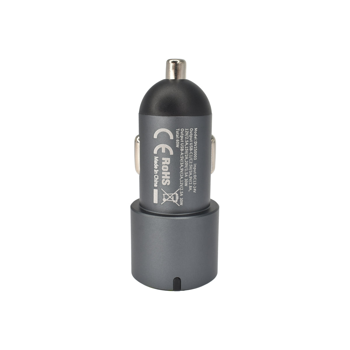Autonabíječka 60W Dviced 1× USB-A, 2× USB-C – šedá - bonami.click