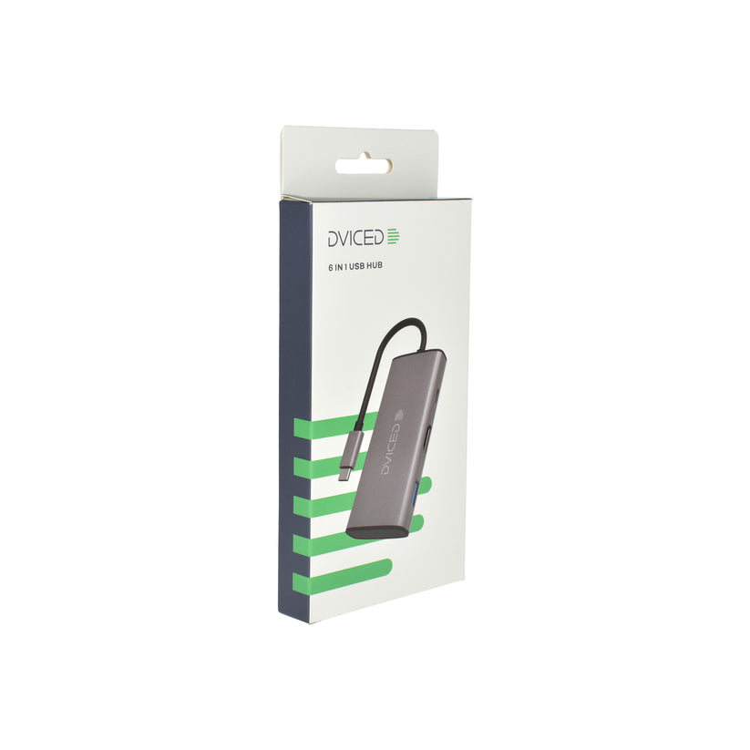 6v1 HUB USB-C Dviced - šedý - bonami.click