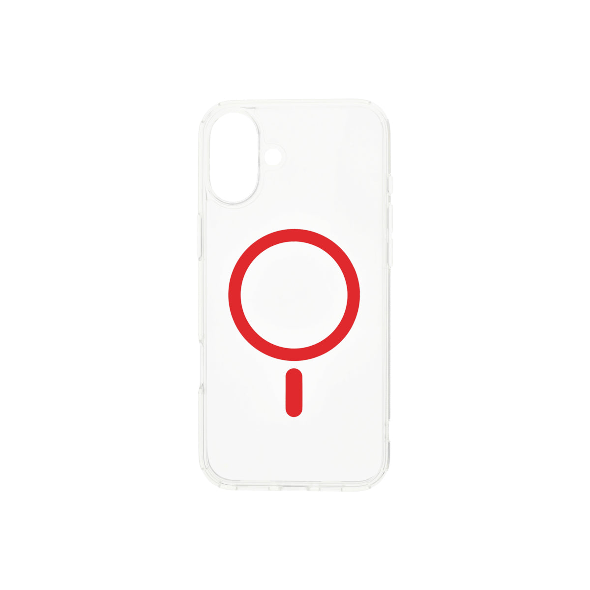 Dvided Magsafe iPhone 16 clear case - Red - bonami.click