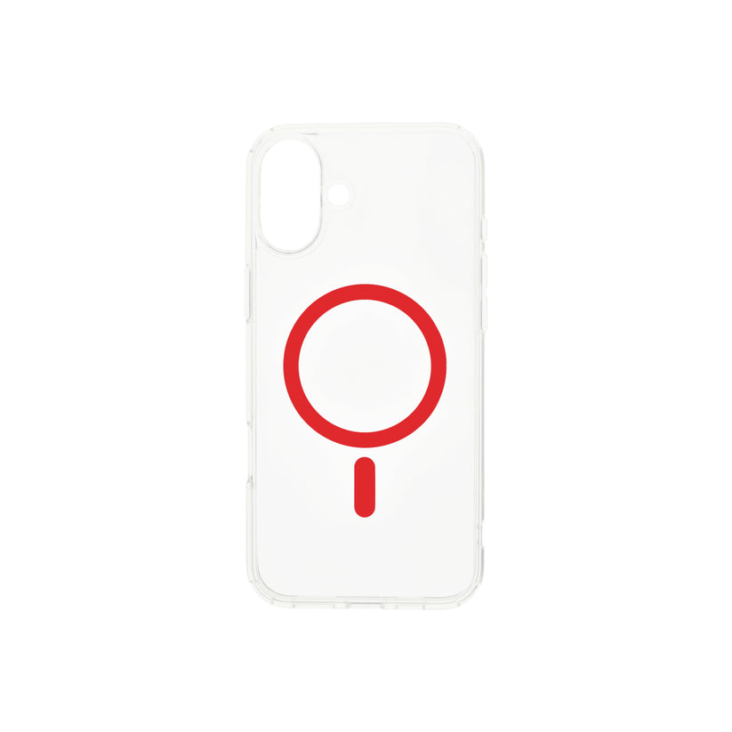 Dvided Magsafe iPhone 16 clear case - Red - bonami.click