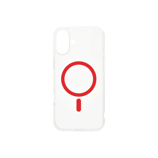 Dvided Magsafe iPhone 16 clear case - Red - bonami.click