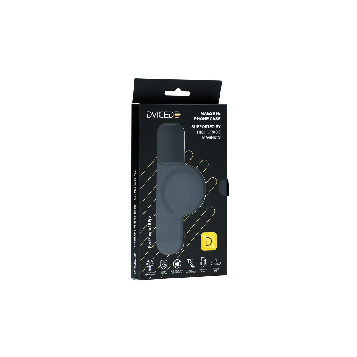 Kouřový MagSafe kryt Dviced pro iPhone 18 Pro - černý - bonami.click