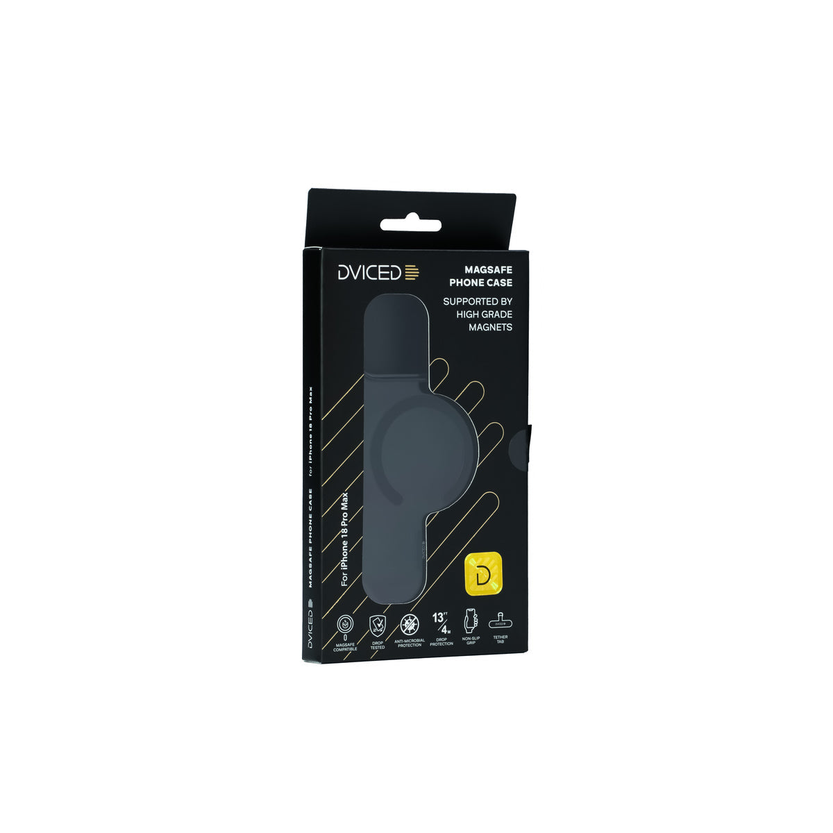 Kouřový MagSafe kryt Dviced pro iPhone 18 Pro Max - černý