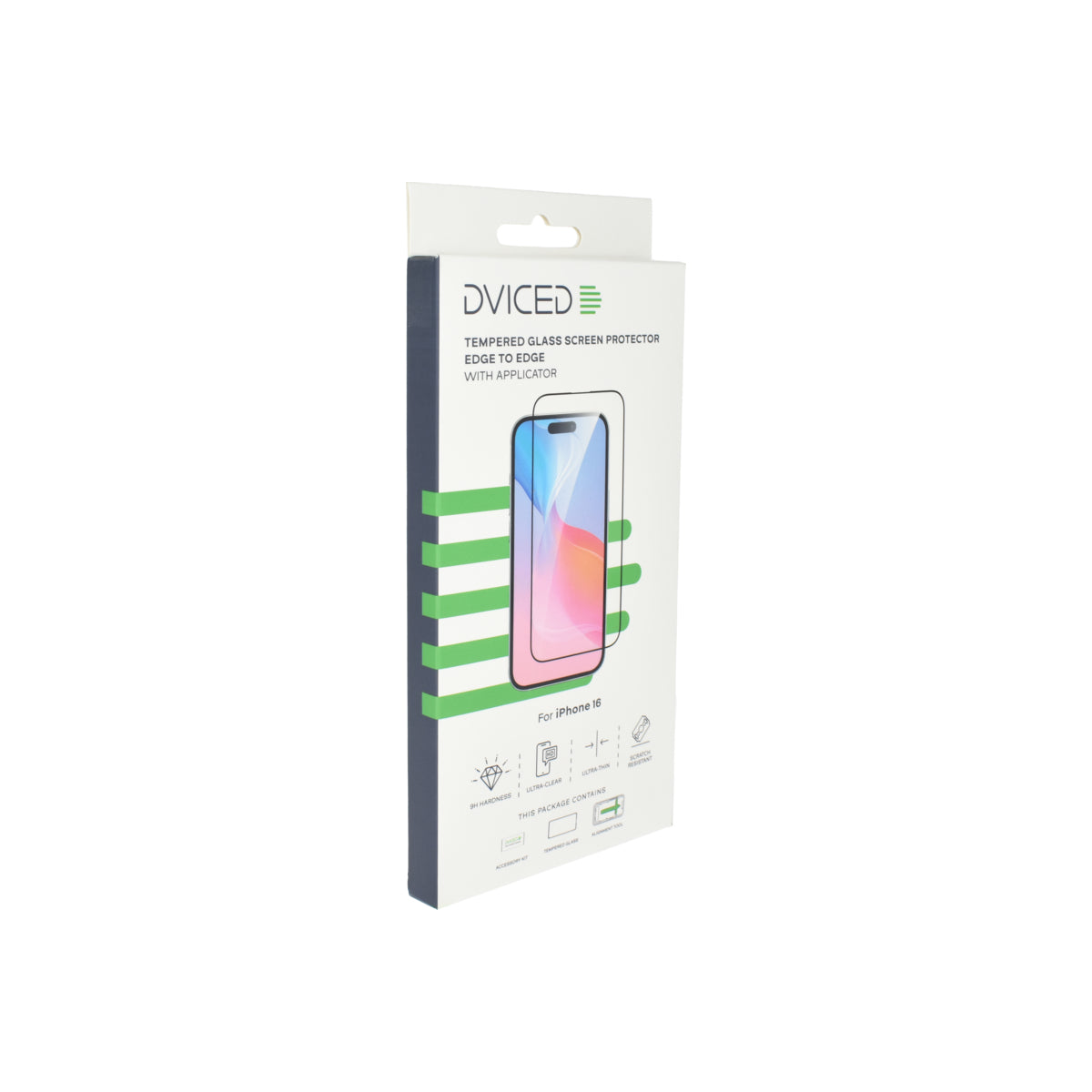 Tvrzené ochranné sklo s aplikátorem pro iPhone 16 Dviced - bonami.click