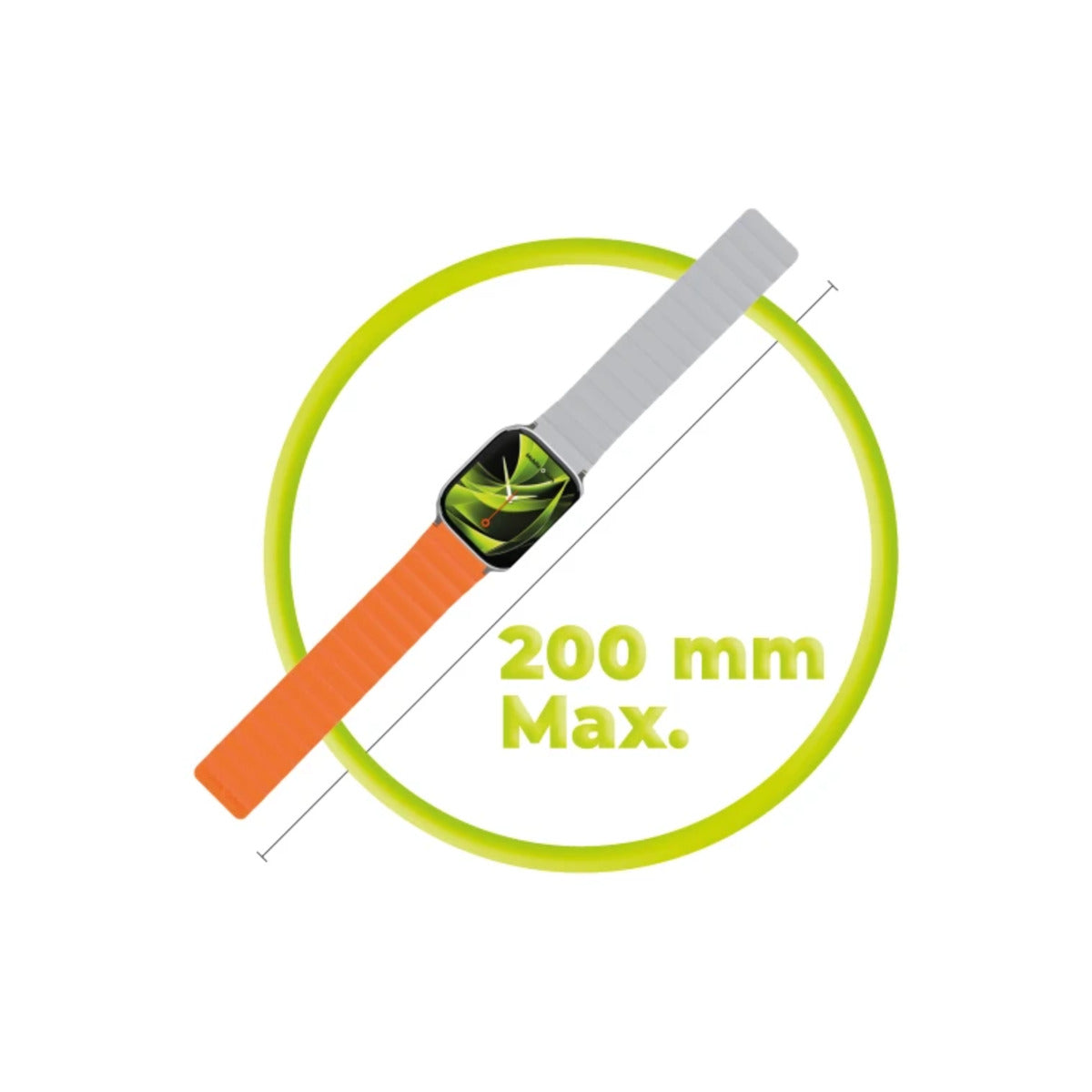 Řemínek pro Apple Watch 42/44/45/49 mm Mobile Magnetic Strap II - oranžový/šedý - bonami.click