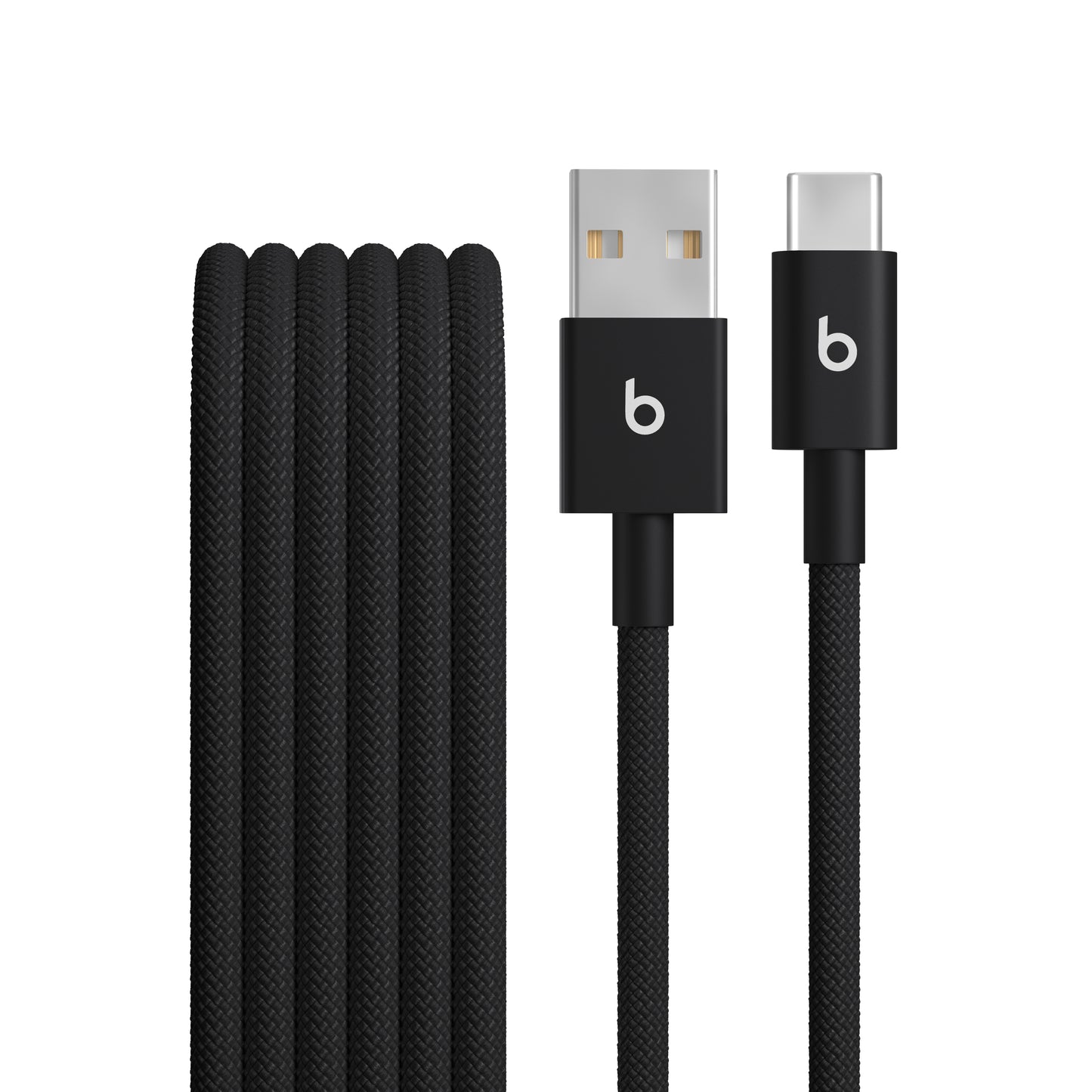 Opletený kabel Beats USB-A / USB-C 1,5 m - sytě černá