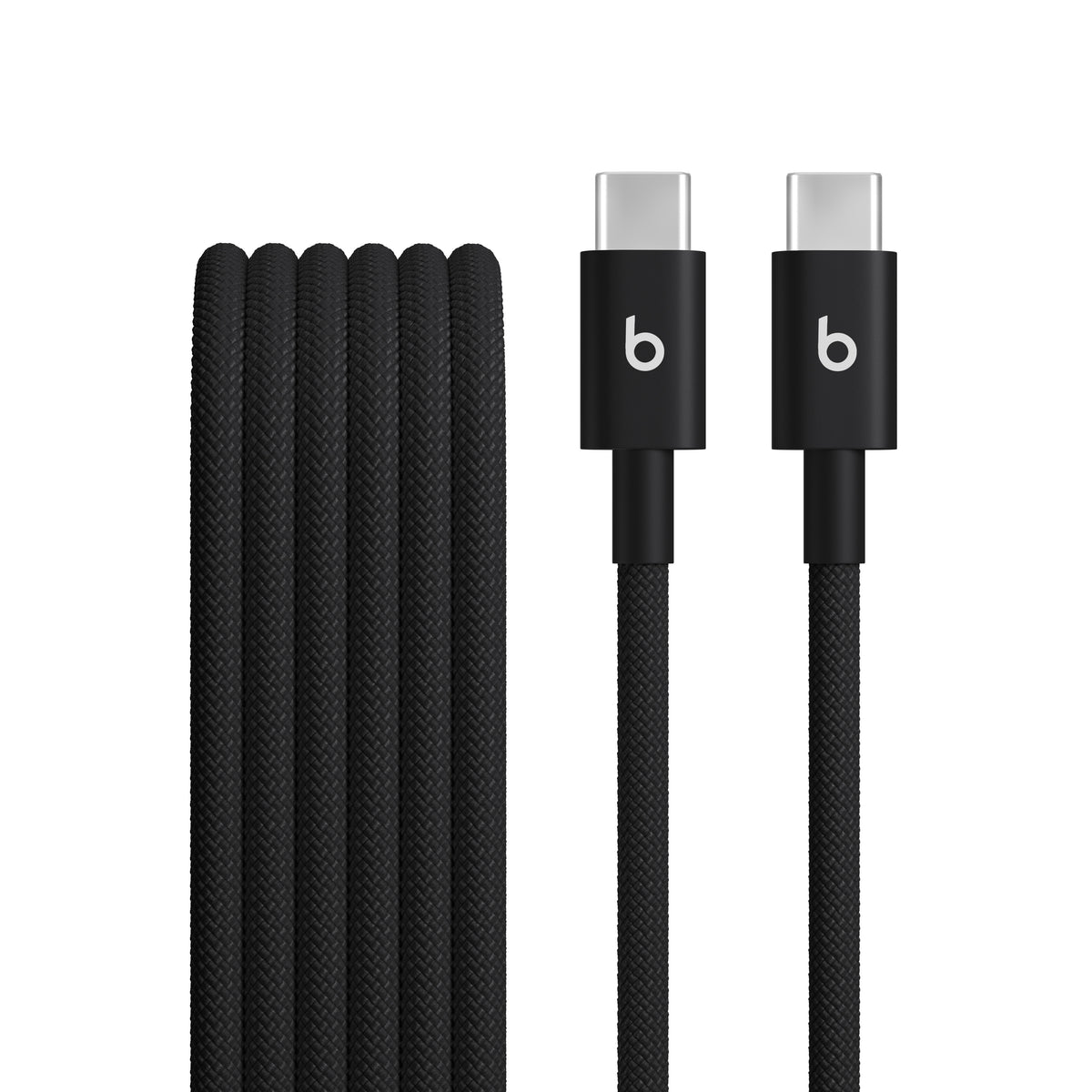 Opletený kabel Beats USB-C / USB-C 1,5 m - sytě černá (2 kusy)