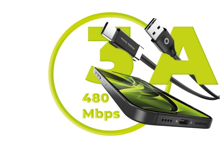 27W USB-C kabel USB-C/USB-A Mobile Origin CB6 1,5 m