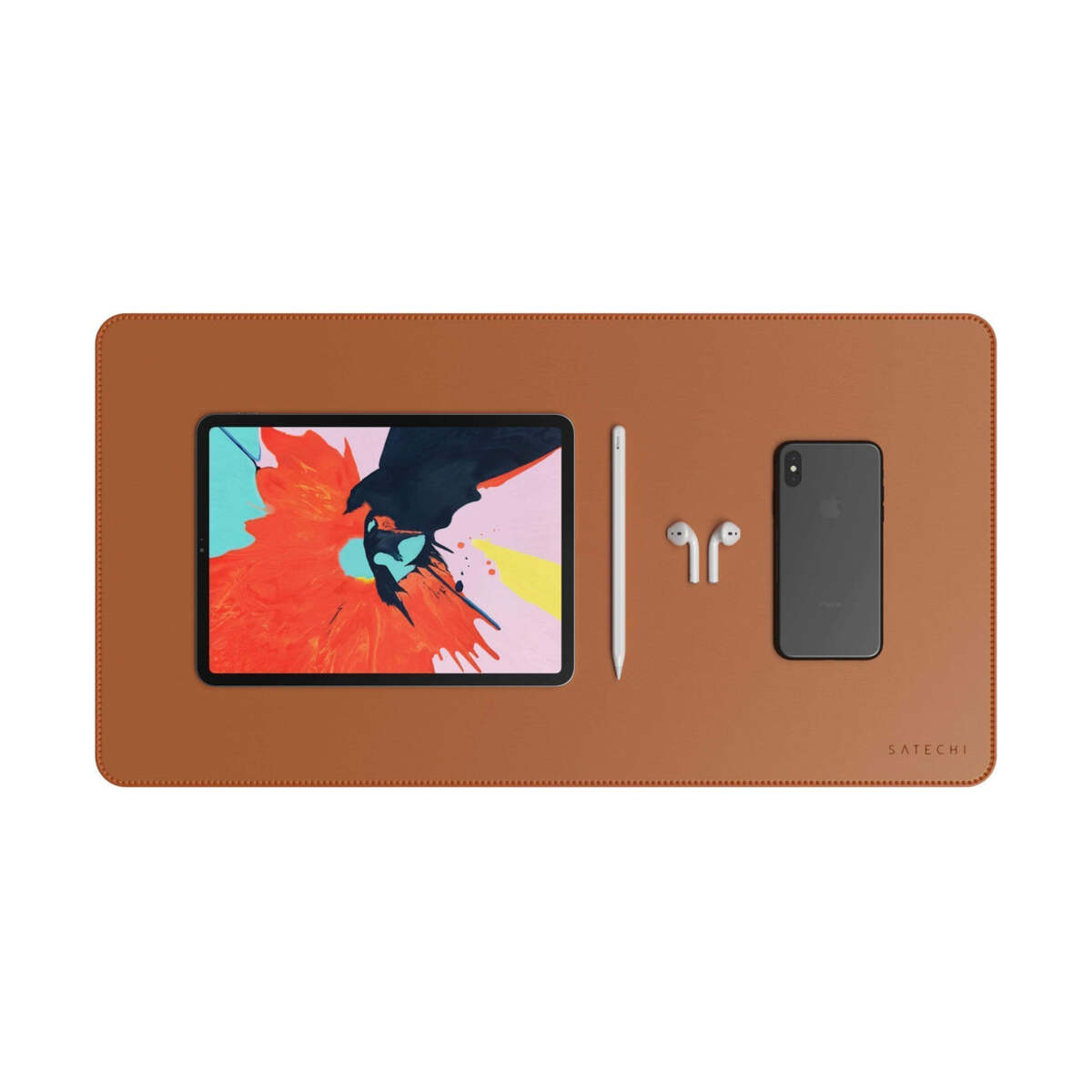 Podložka pod myš Satechi Eco Leather DeskMate - hnědá - bonami.click