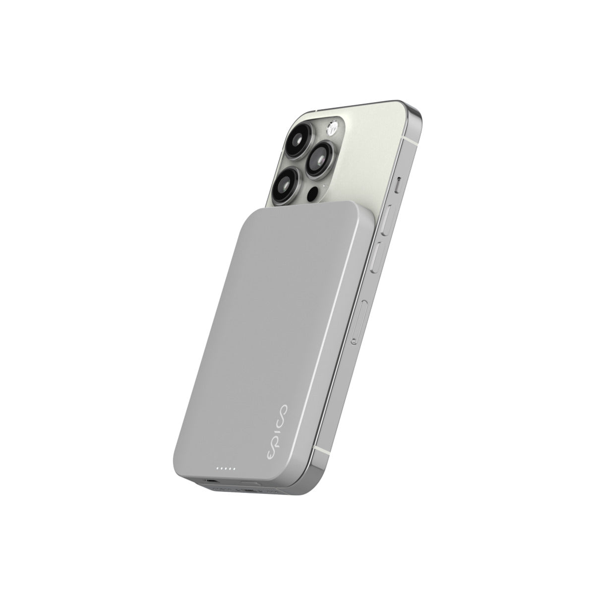 Hliníková powerbanka Epico s podporou MagSafe 5000mAh - stříbrná - bonami.click