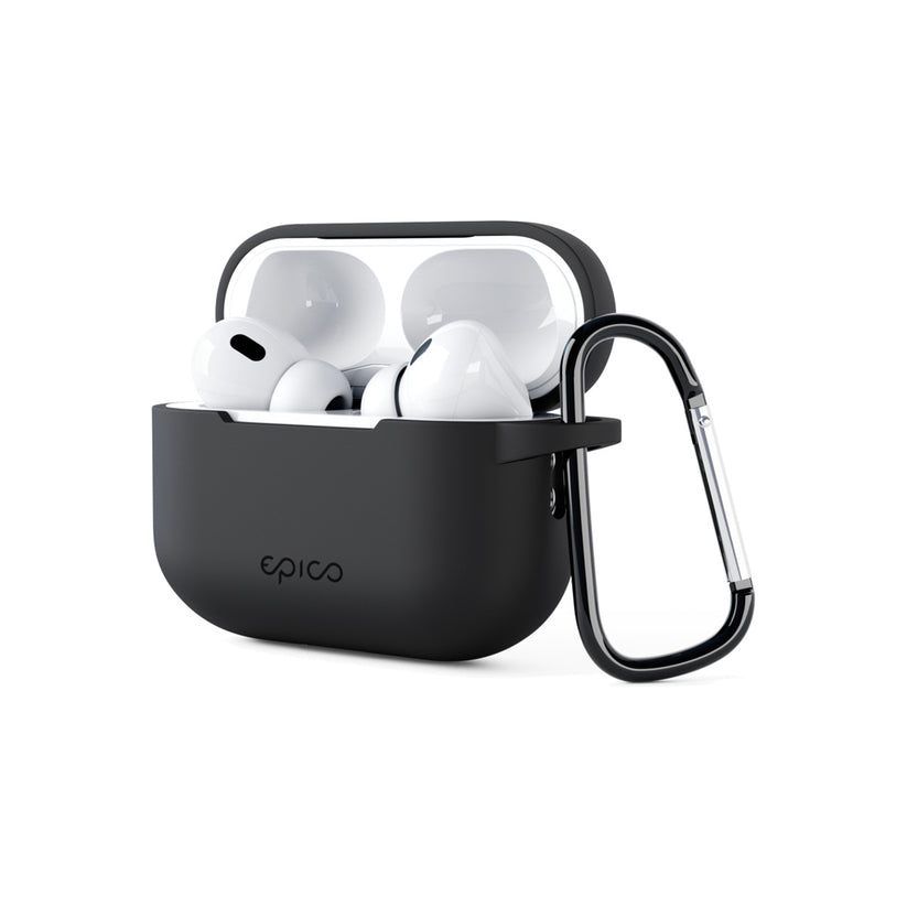 Silikonové outdoor pouzdro pro AirPods Pro 2. gen. Epico - černé - bonami.click