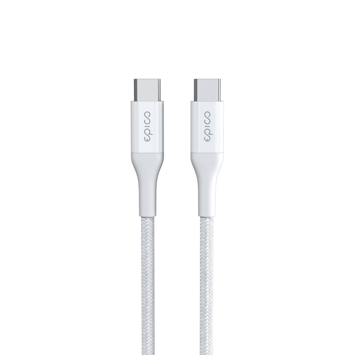 Opletený kabel Epico PD USB-C na USB-C 1,2 m - bílý - bonami.click