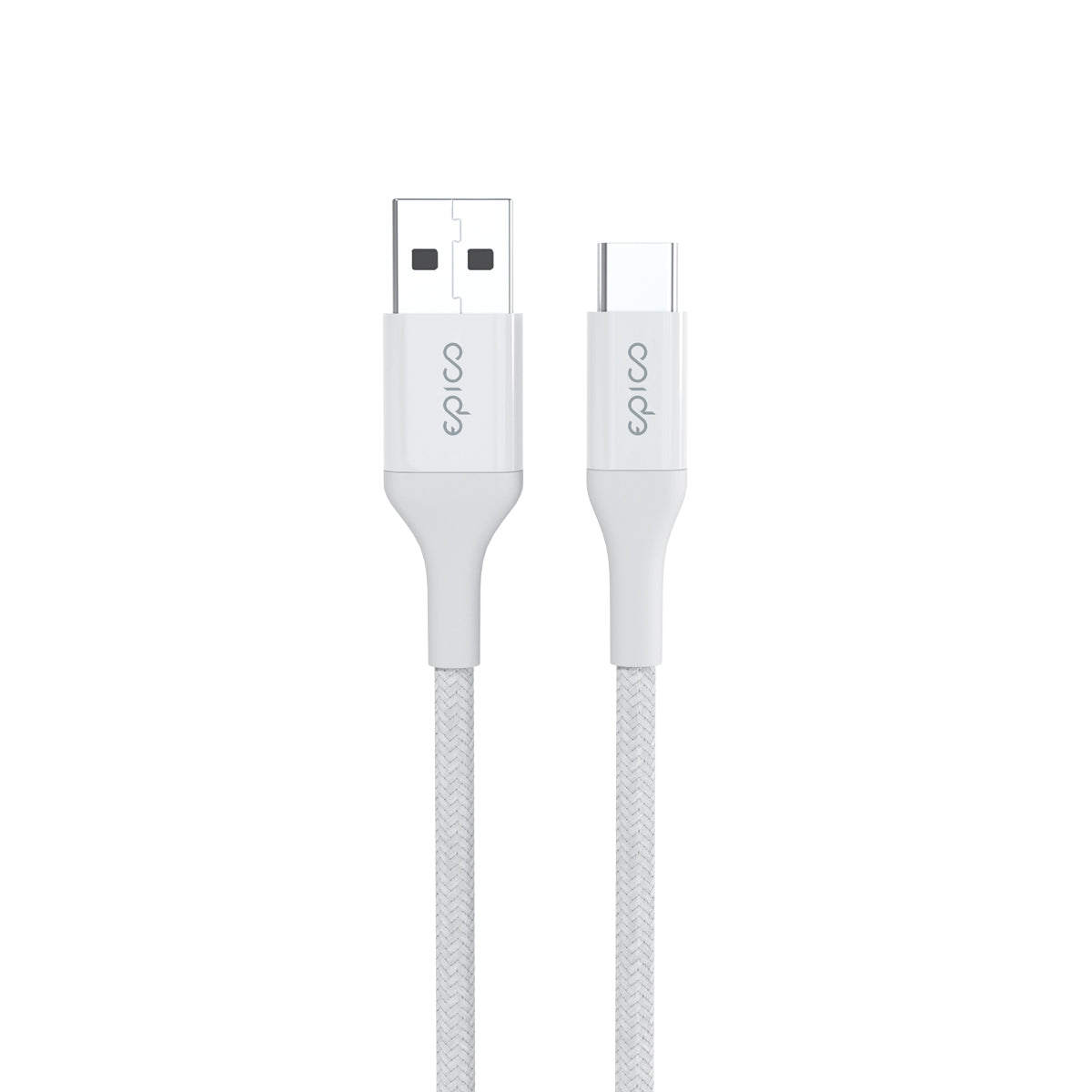 Opletený kabel Epico PD USB-A na USB-C 1,2 m - bílý - bonami.click