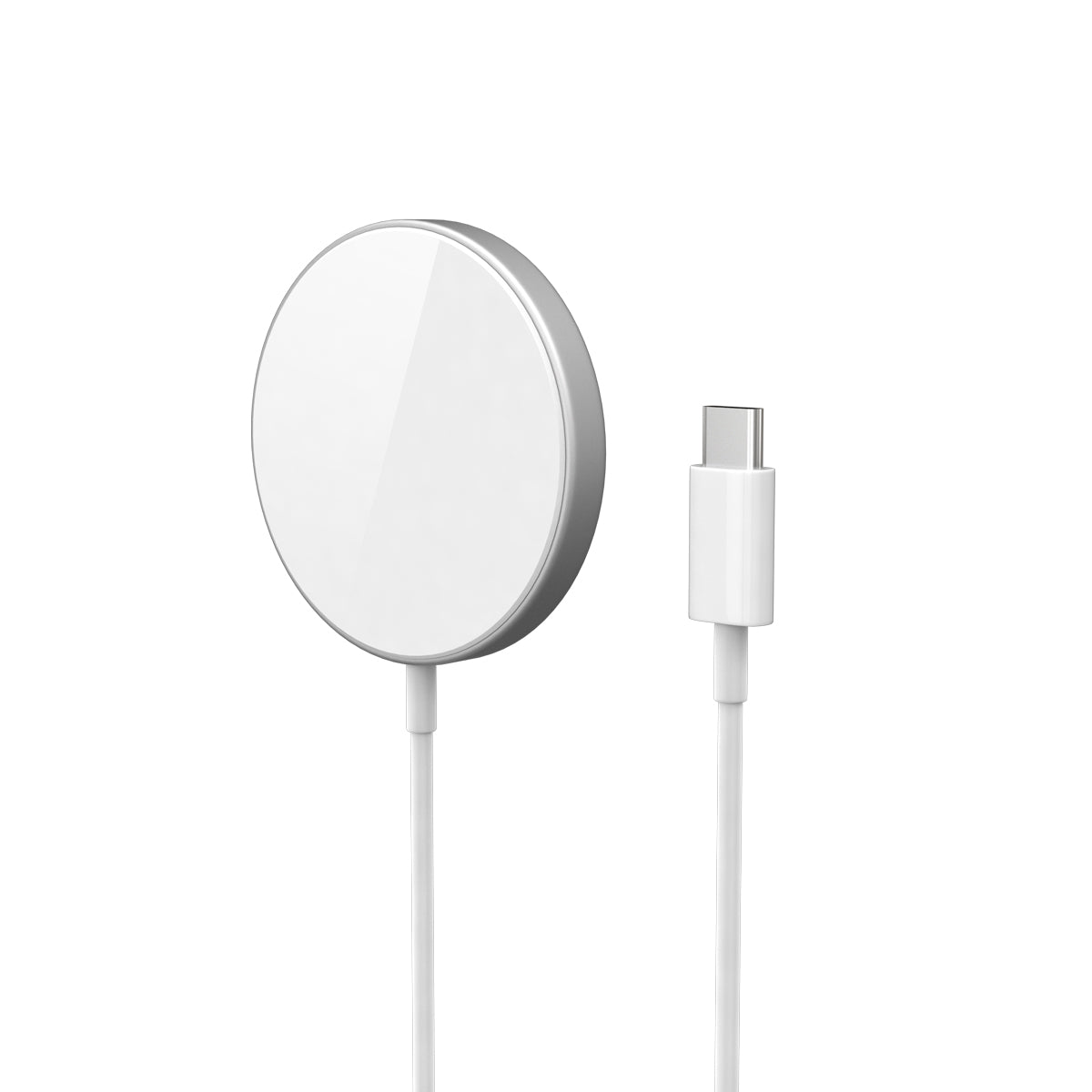 MagSafe bezdrátová nabíječka iSTYLE Fast Magnetic Wirelles Charger - stříbrná - bonami.click