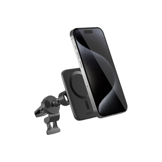 Ultra tenká bezdrátová autonabíječka Epico Qi2 Mag+ - černá - bonami.click