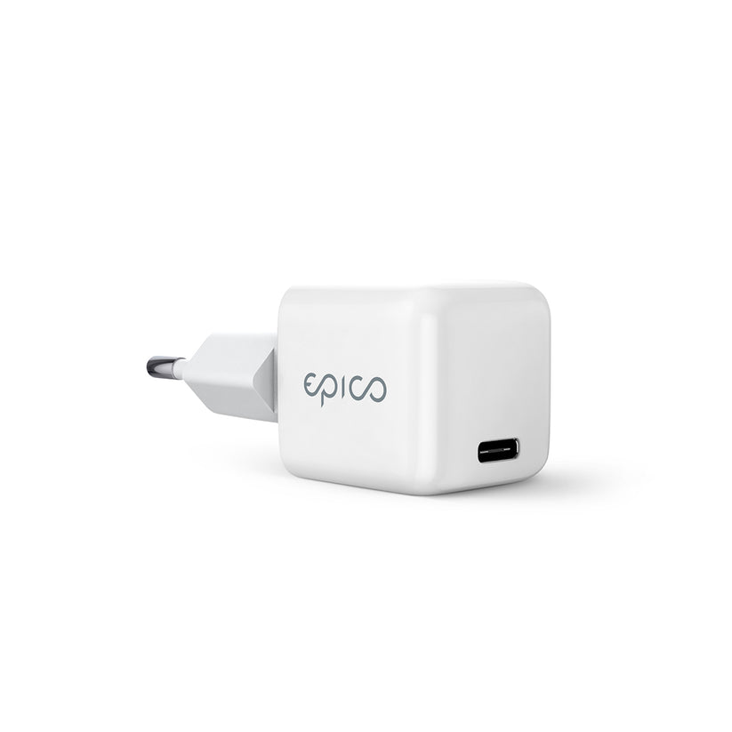 30W GaN nabíječka Epico Charger Bundle s 1,2m kabelem USB-C - bílá - bonami.click