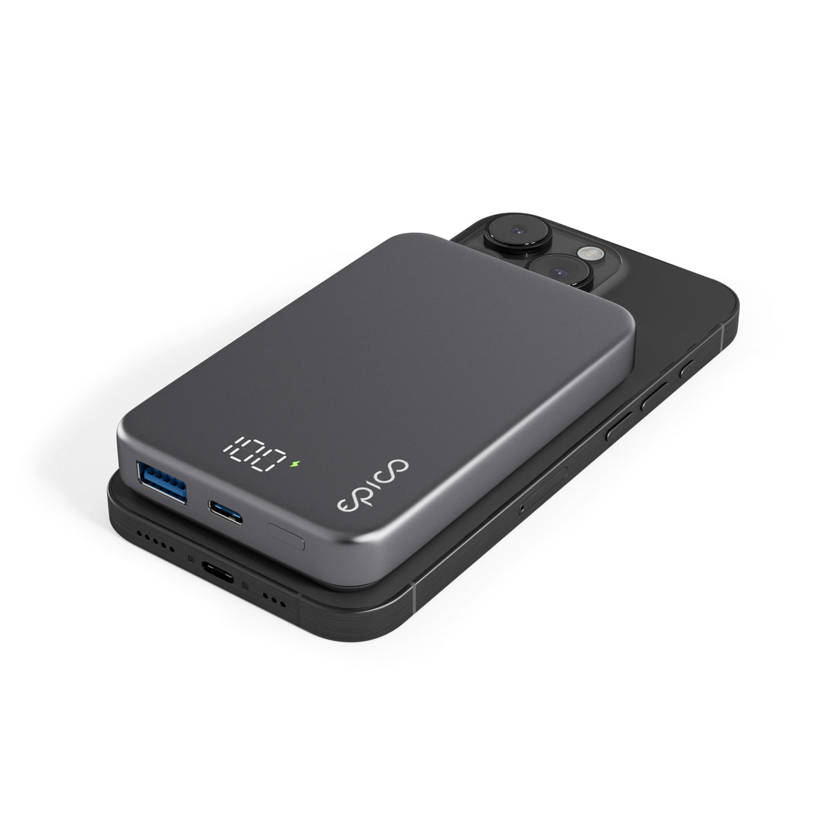 Hliníková powerbanka Epico Mag+ 10 000 mAh - vesmírně šedá - bonami.click