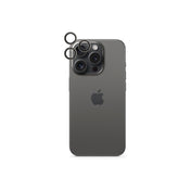 Ochrana objektivů s hliníkovými rámečky pro iPhone 16 Pro / 16 Pro Max iSTYLE - černá - bonami.click
