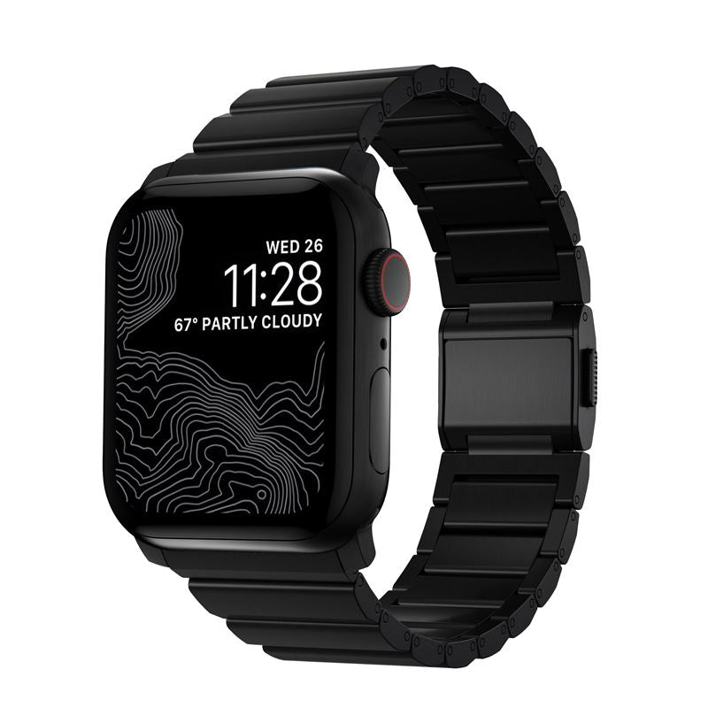 Titanový řemínek pro Apple Watch 42/44/45/49 mm Nomad Titanium - černý - bonami.click