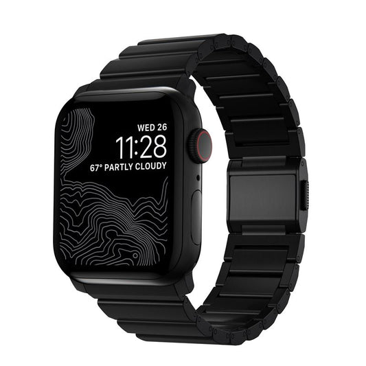 Titanový řemínek pro Apple Watch 42/44/45/49 mm Nomad Titanium - černý - bonami.click