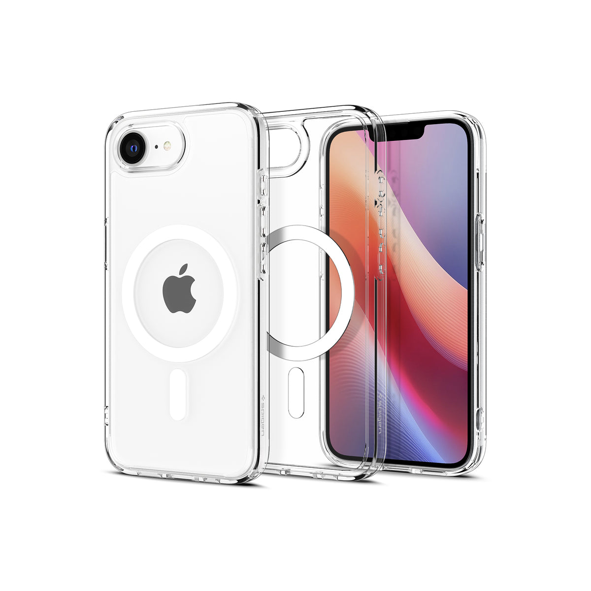 MagSafe kryt pro iPhone 16e Spigen Crystal Hybrid - průhledný - bonami.click