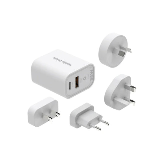 30W univerzální cestovní adaptér Mobile Origin GaN MO14 - bílý - bonami.click