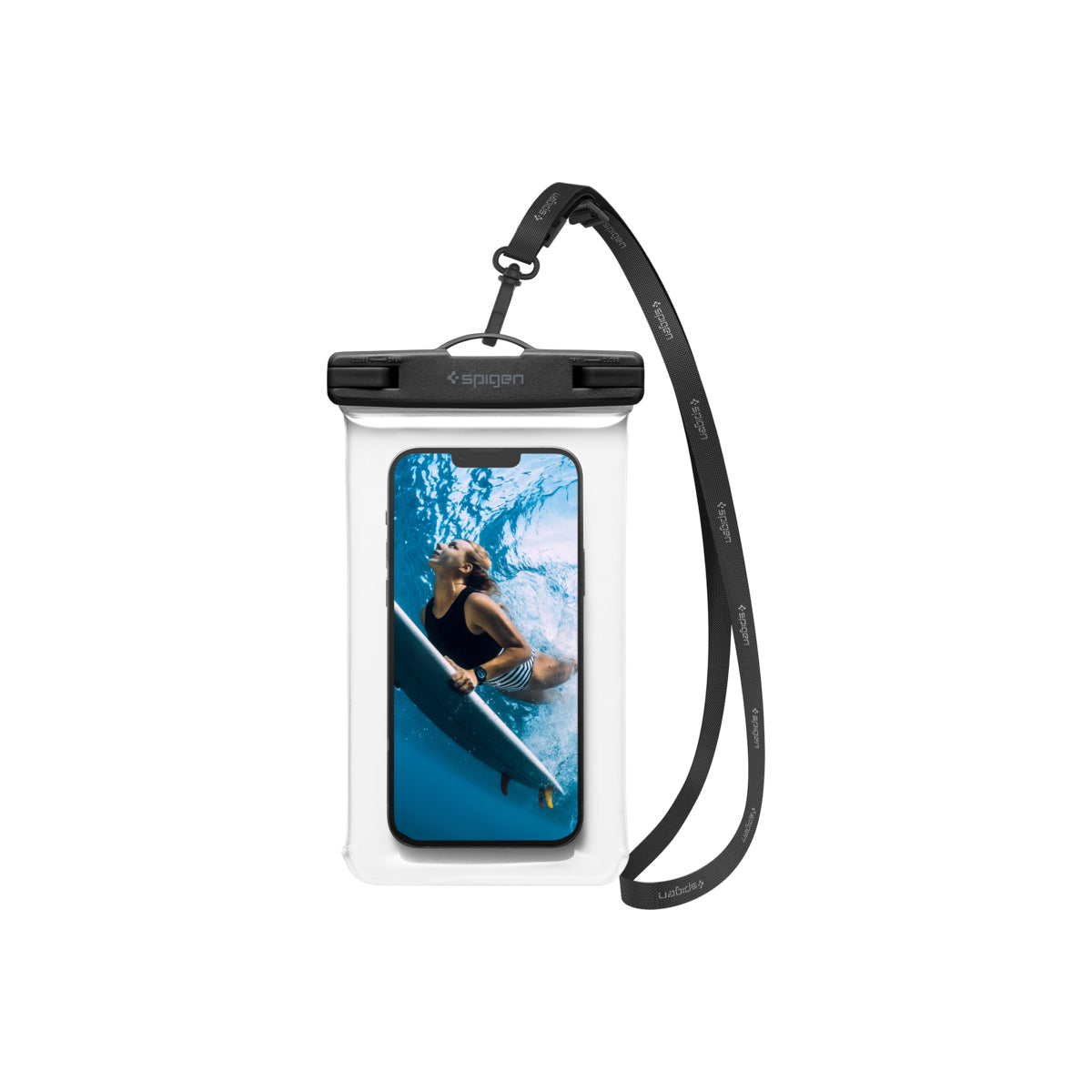 Vodotěsné univerzální pouzdro Spigen A601 - průhledné - bonami.click