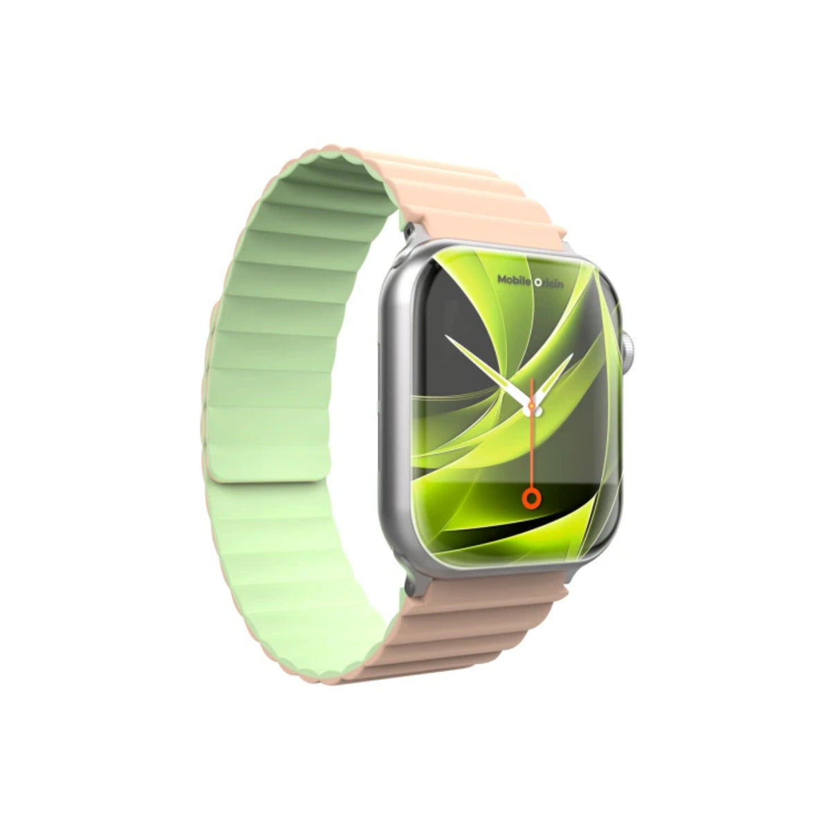 Řemínek pro Apple Watch 42/44/45/49 mm Mobile Magnetic Strap II - růžový/zelený - bonami.click