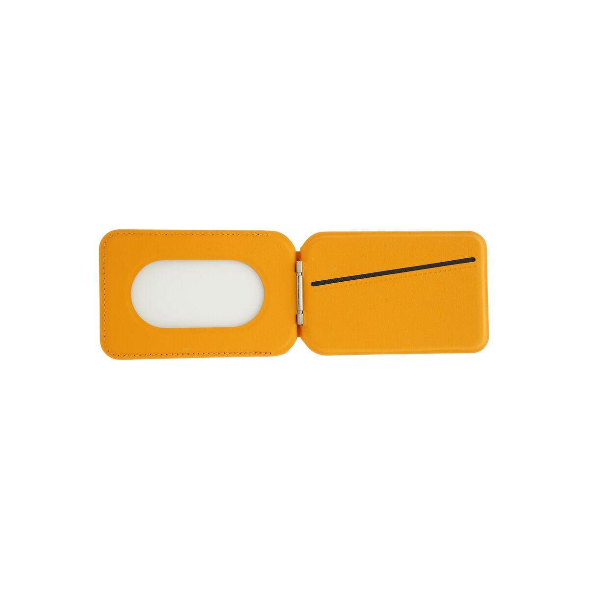 Skládací kožená MagSafe peněženka Dviced – oranžová - bonami.click