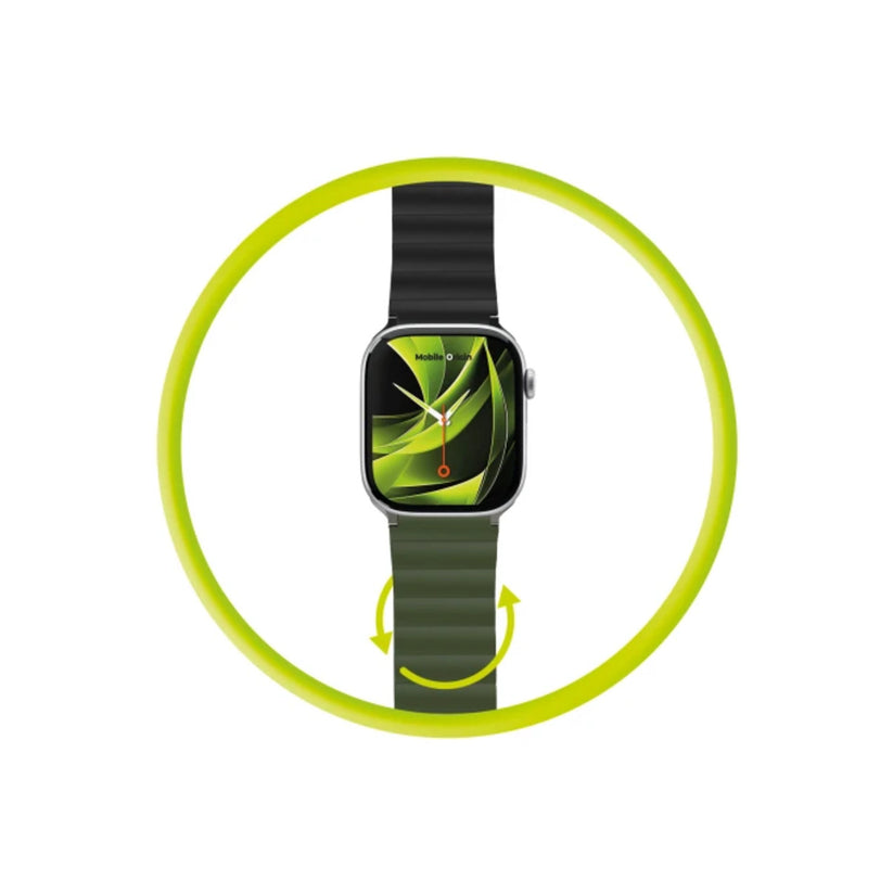Řemínek pro Apple Watch 42/44/45/49 mm Mobile Magnetic Strap II - zelený/černý - bonami.click