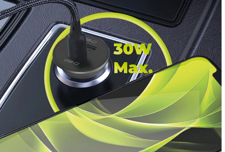 30W autonabíječka Mobile Origin CA20 - 2× USB-C