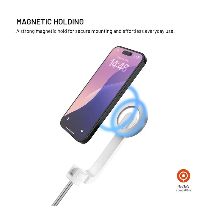 MagSafe selfie stick s tripodem FIXED MagSnap - bílý - bonami.click